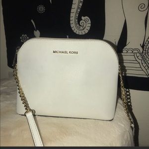 White Michael Kors crossbody purse